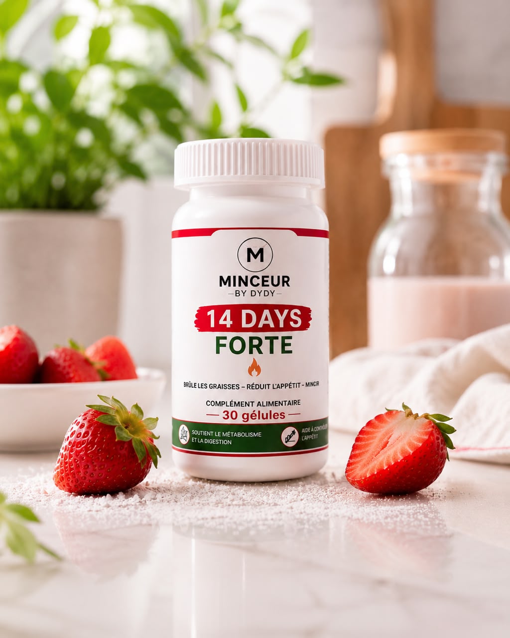 Gélules 14 Days Forte au Garcinia Cambogia présentées hors de leur boîte
